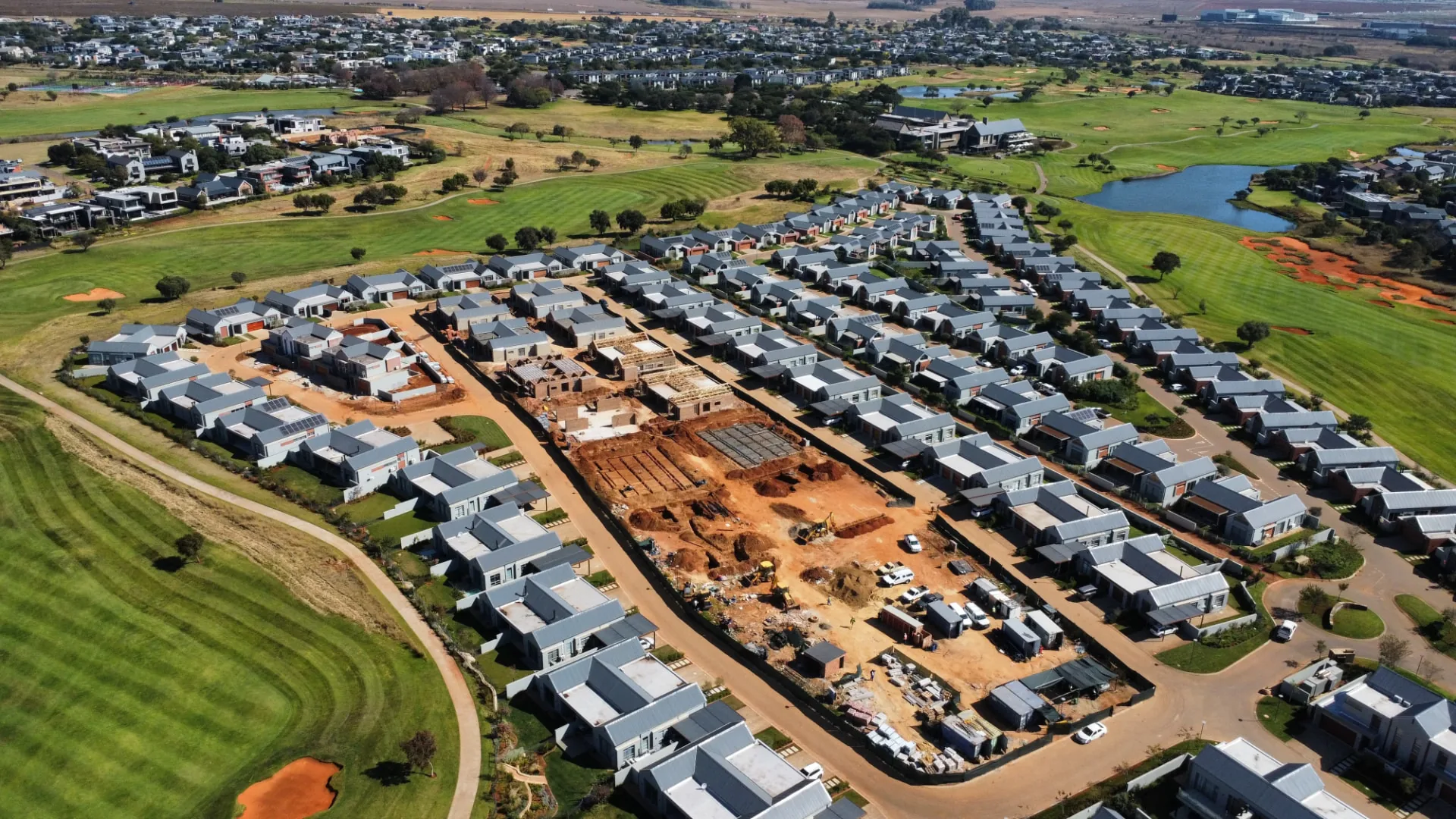 Aerial view of the Serengeti residential development where Van Kapp Electrical completed the electrical installation.